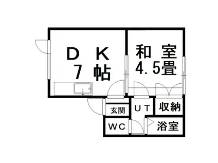 コーポレーションさとみ(1DK/2階)の間取り写真
