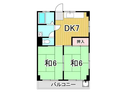 大澤ビル(2DK/4階)の間取り写真
