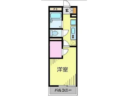 レオパレスエリュシオン(1K/1階)の間取り写真
