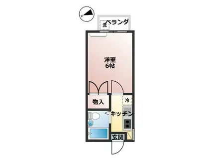 ホワイトテラス梅島(1K/3階)の間取り写真