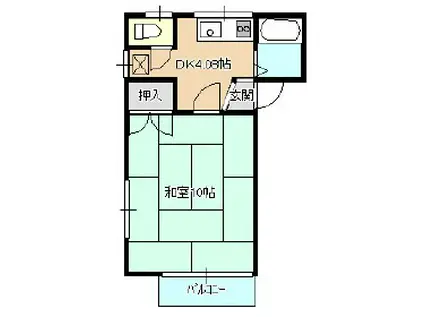 シティハウスヨシダA(1K/1階)の間取り写真