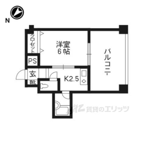 ヤマシナアーバンコテージ(1K/1階)の間取り写真