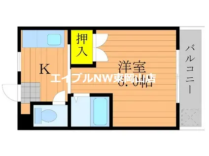 マンションIT(1K/3階)の間取り写真