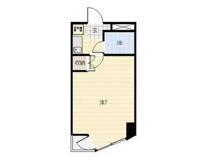 ウォンキー91(ワンルーム/2階)の間取り写真