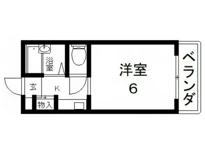 近代プラザ(1K/3階)の間取り写真