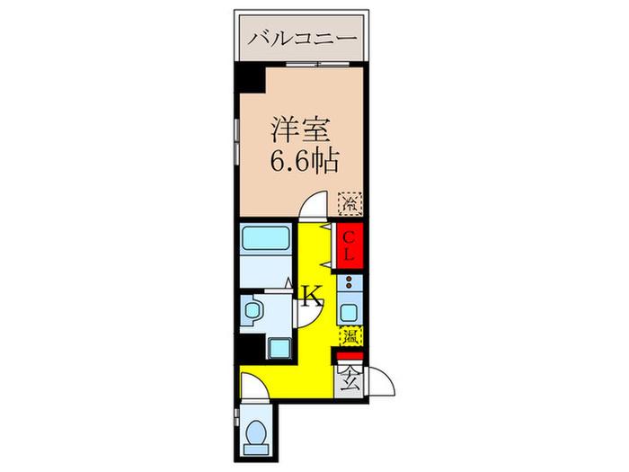 プライムコート池田(1K/2階)の間取り写真