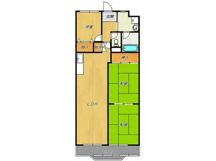 メゾン大邦(3LDK/5階)の間取り写真