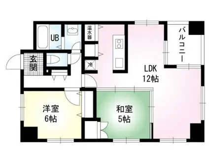 PRISM COURT 平井(2LDK/5階)の間取り写真