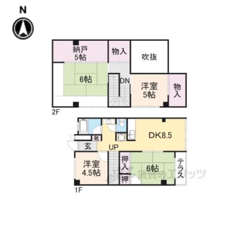 ヴィラたみあき(4LDK/4階)の間取り写真
