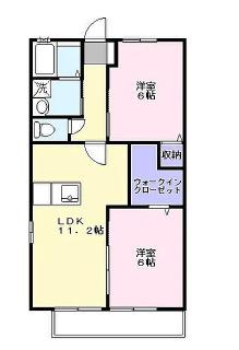 パストラルハイム(2LDK/1階)の間取り写真