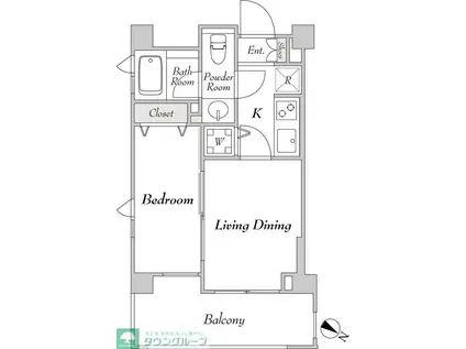 ミリアレジデンス洗足(1DK/5階)の間取り写真