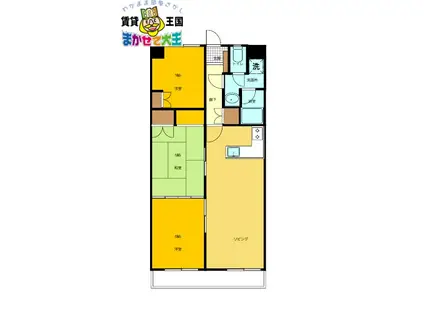 ガーデンライフ長崎(3LDK/5階)の間取り写真