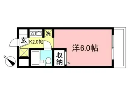 ラフィーネ中原(1K/2階)の間取り写真