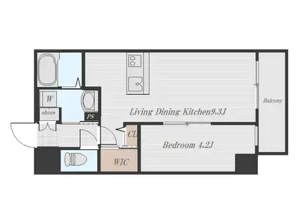 フォレストテラス(1LDK/8階)の間取り写真