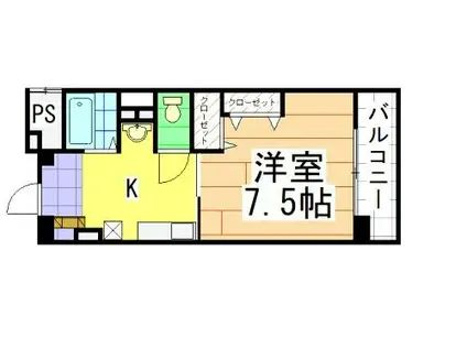 プレザンフォート南王子(1K/2階)の間取り写真