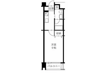 ヴィラマール河原町(1K/4階)の間取り写真