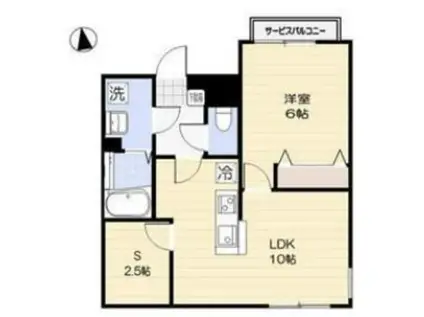 ステラ住吉(1SLDK/4階)の間取り写真