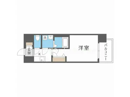 レジュールアッシュ塚本レジデンス(1K/5階)の間取り写真