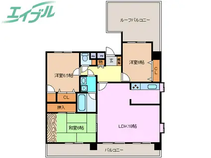 丸美ロイヤル北浜田502(3LDK/5階)の間取り写真