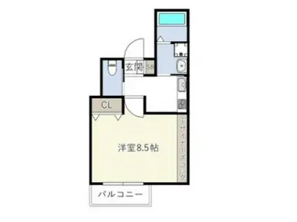 INOVE天白八幡山(1K/3階)の間取り写真