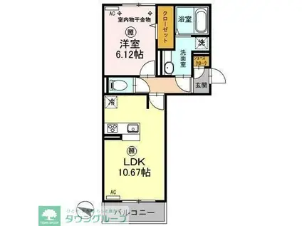 コンフォール(1LDK/3階)の間取り写真