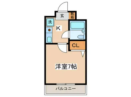 IWACK90(1K/2階)の間取り写真