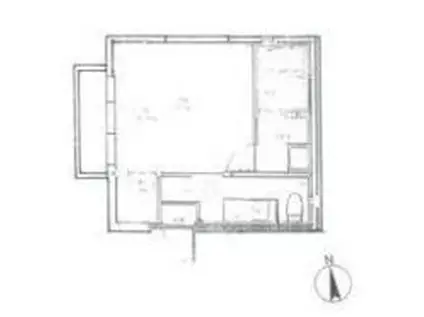 シャンブル自由が丘(1K/1階)の間取り写真