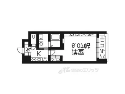 プラネシア京阪出町柳(1K/4階)の間取り写真