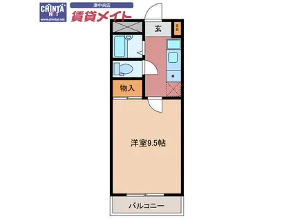 メゾンエルパティオ(1K/2階)の間取り写真