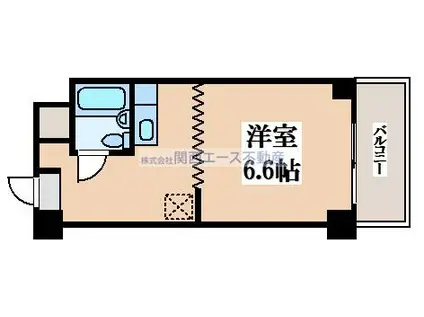 レジデンスやまびこ(1K/4階)の間取り写真