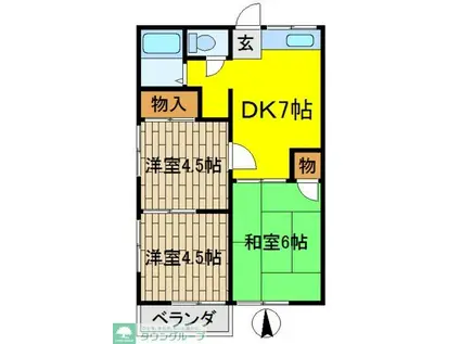 スターハイツ泉(3DK/2階)の間取り写真