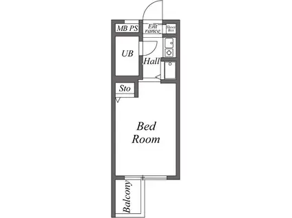 ユーレジデンス高円寺(ワンルーム/1階)の間取り写真
