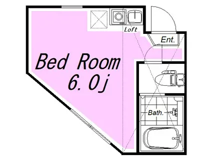 ユナイト末吉ミネストローネ(ワンルーム/2階)の間取り写真