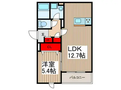 下落合7丁目共同(1LDK/3階)の間取り写真