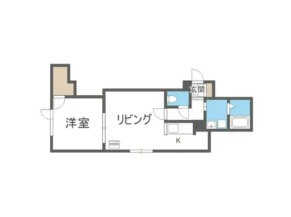 ヴィラフォーレスト本通(1LDK/2階)の間取り写真