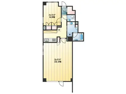 H-スクエア吉祥寺南町(1LDK/B1階)の間取り写真