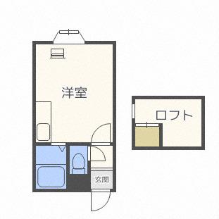 トアアルディN31(1DK/2階)の間取り写真