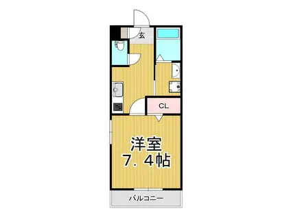 LUCIAS(1K/1階)の間取り写真