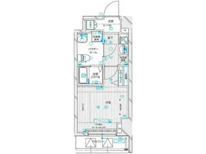メインステージ蒲田VIエグザ(1K/11階)の間取り写真