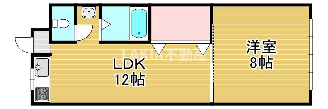 シャルマン桜宮(1LDK/5階)の間取り写真