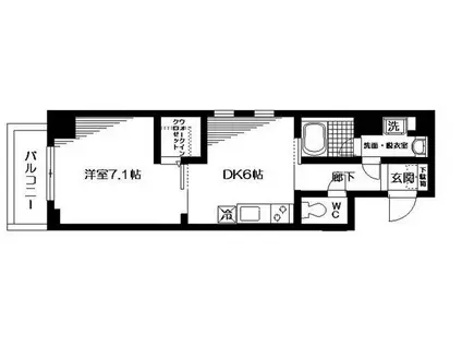 トミーパレス千歳(1DK/2階)の間取り写真