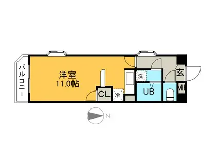 メイグレイス87(ワンルーム/2階)の間取り写真