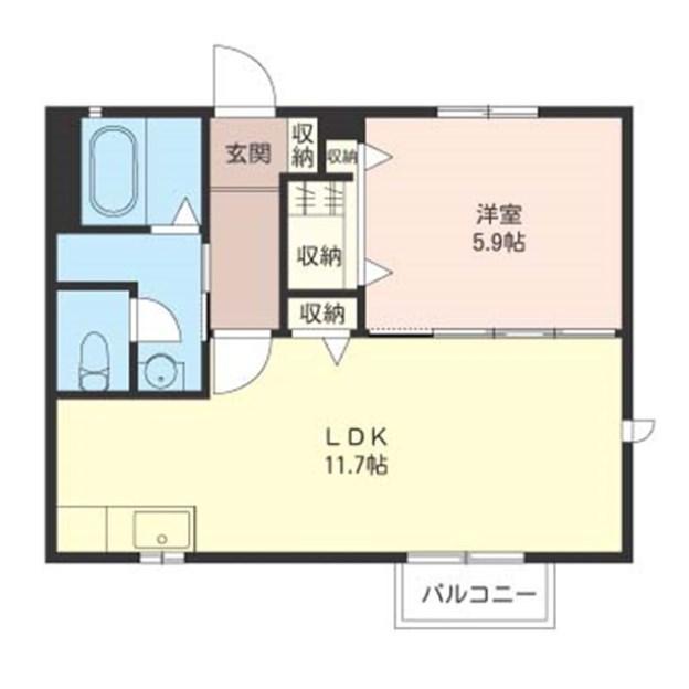 プランドール A(1LDK/2階)の間取り写真