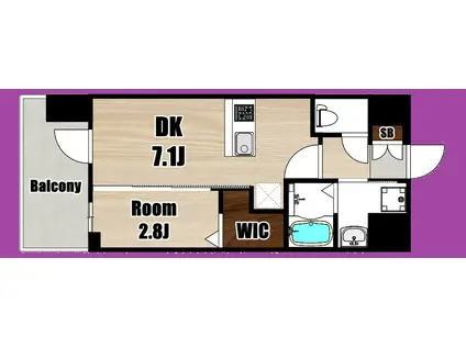 ESTEM COURT SHIN-OSAKAXVI PULSE(1DK/7階)の間取り写真