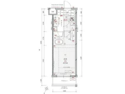 レガリス中野鷺宮(1K/4階)の間取り写真