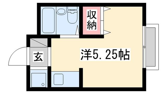 ハイム大崎(ワンルーム/1階)の間取り写真