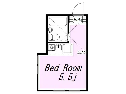 プレミアリラガーデン鶴見仲通(ワンルーム/2階)の間取り写真