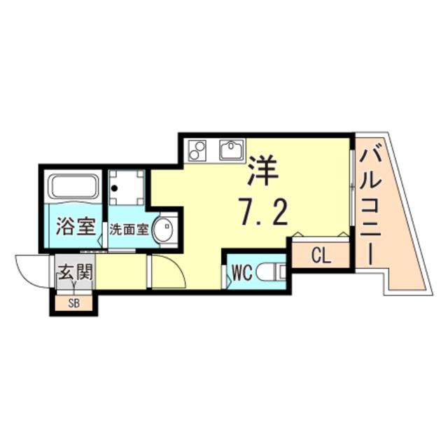 MANO MANSION(ワンルーム/1階)の間取り写真