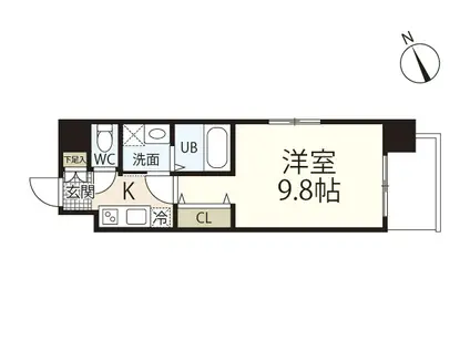 杉屋ビル(1K/7階)の間取り写真