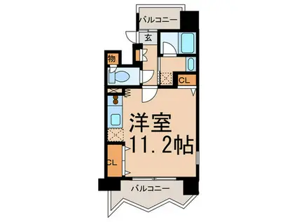 LA BELLEZZA(ワンルーム/2階)の間取り写真